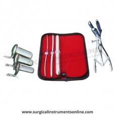 Hegar uterine dilator 3 pieces set,3-4, 7-8, 17-18, mathieu speculum, collin 3pcs